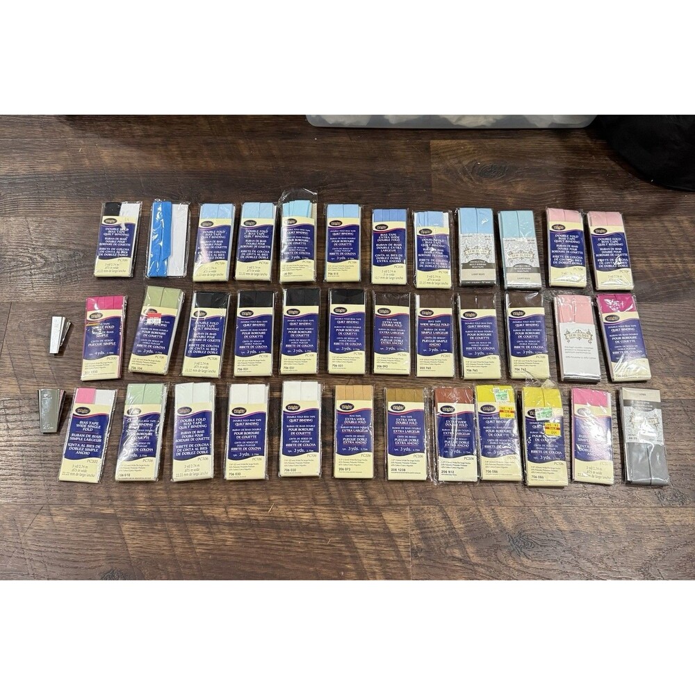 Huge Lot of 33 Vintage Wrights Sew-Ology Bias Tape Quilt Binding Crafting Tools